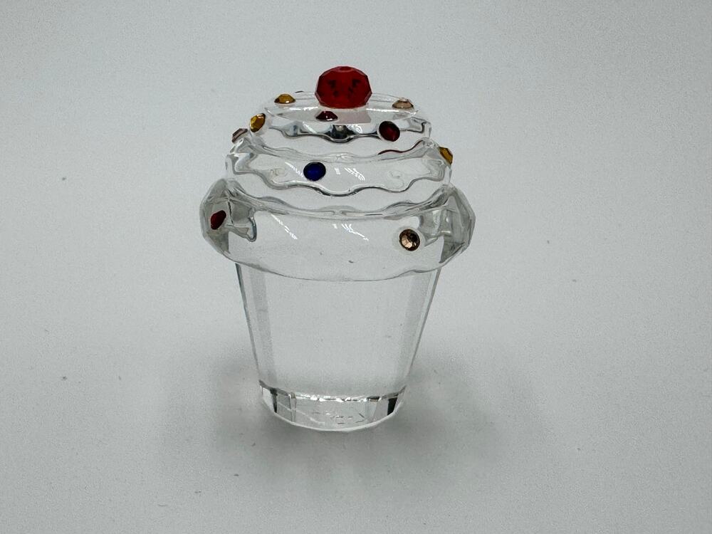 Simon Designs Cut Crystal Mini Trinket Cupcake with Faux Gem Sprinkles